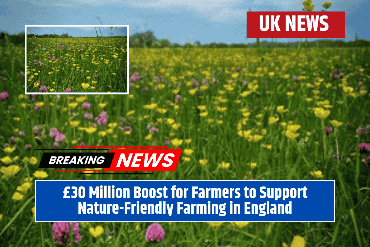 £30 Million Boost for Farmers to Support Nature-Friendly Farming in England