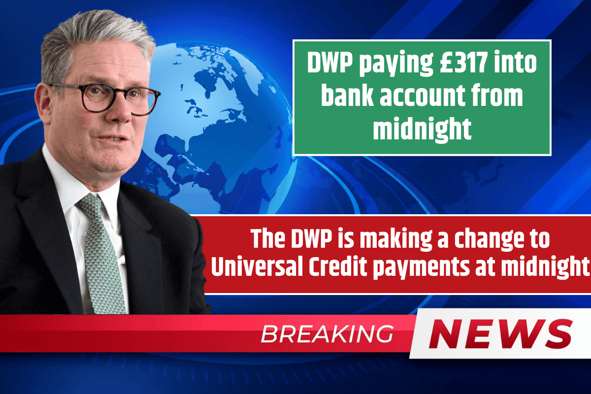DWP paying £317 into bank account from midnight: The DWP is making a change to Universal Credit payments at midnight