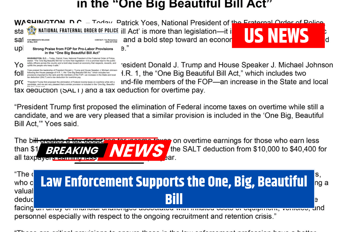 Law Enforcement Supports the One, Big, Beautiful Bill