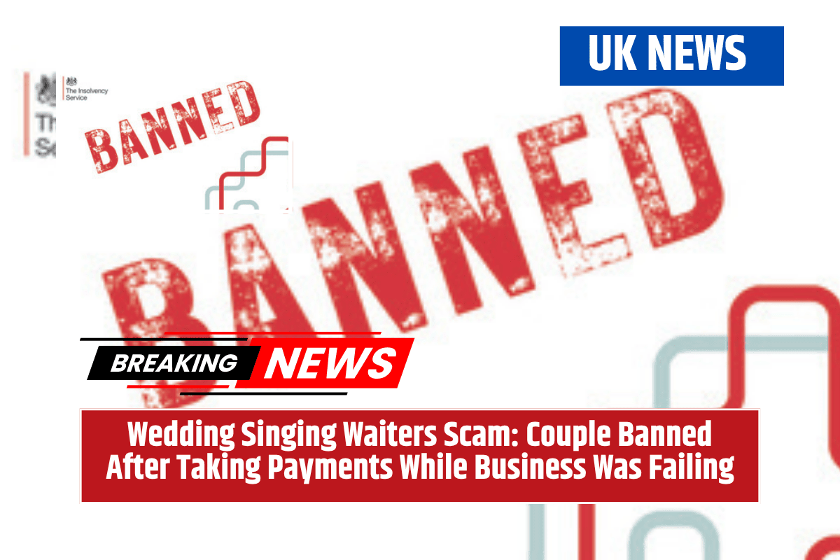 Wedding Singing Waiters Scam: Couple Banned After Taking Payments While Business Was Failing